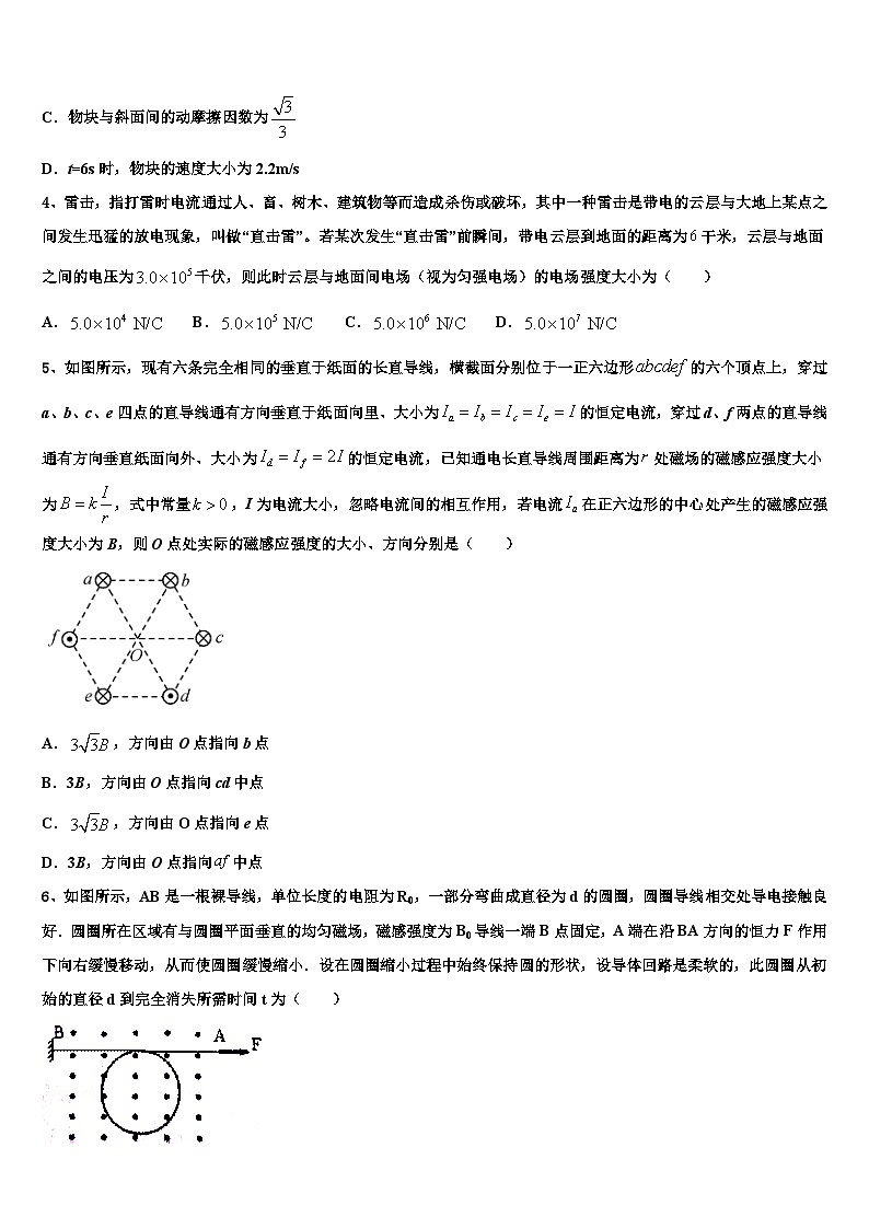 2026届吉林省长春市一五一中高三（最后冲刺）物理试卷含解析第2页