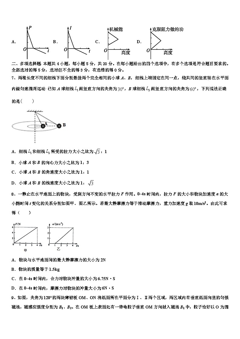 2026届吉林省长春市汽车经济技术开发区第六中学高三最后一模物理试题含解析第3页