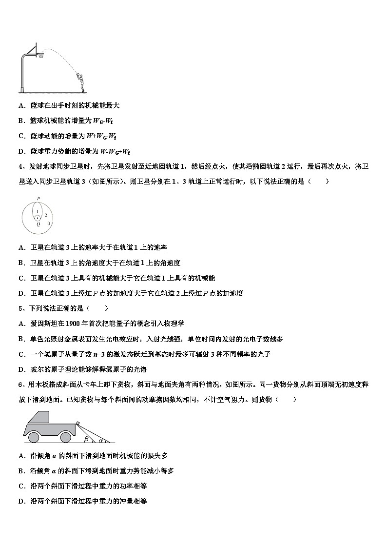 2026届吉林省长春市汽车经济技术开发区第六中学高三压轴卷物理试卷含解析第2页