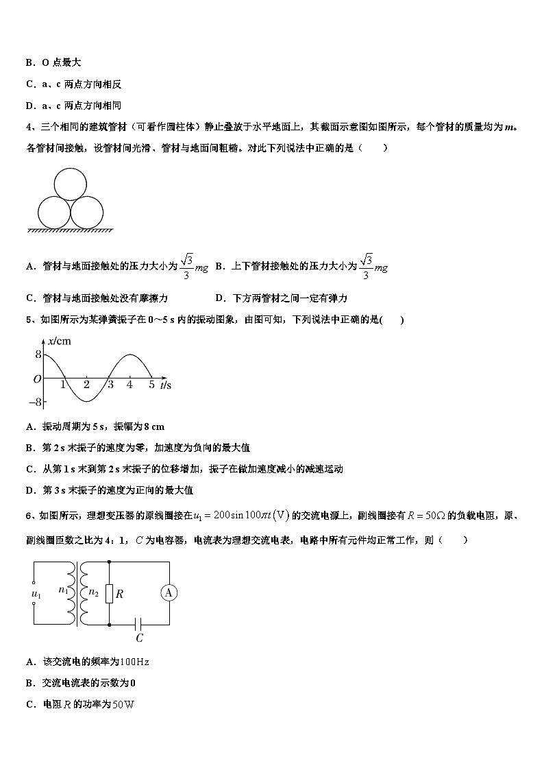 2026届江苏省溧水高级中学高考全国统考预测密卷物理试卷含解析第2页