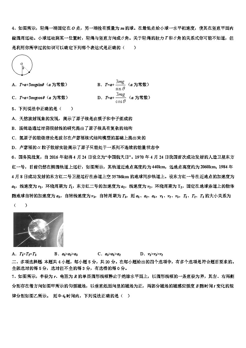 2026届江苏省赣榆县第一中学高考物理二模试卷含解析第2页