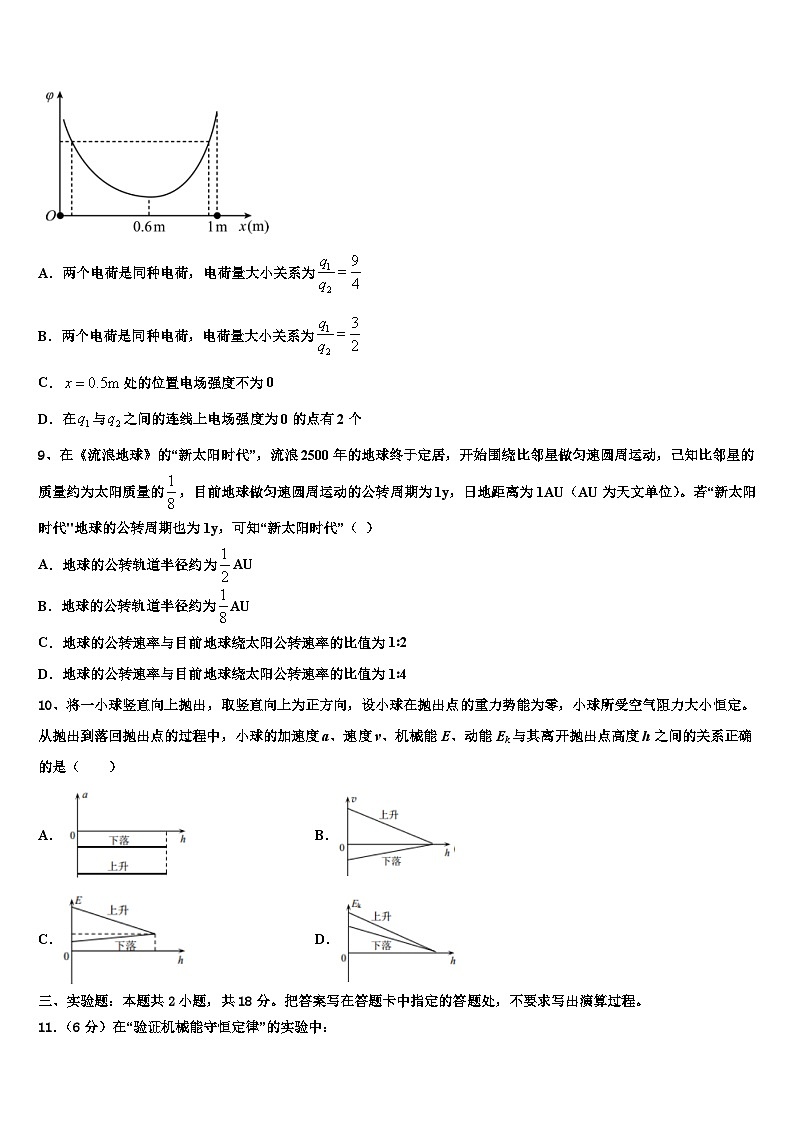 2026届江苏省南京市溧水区第二高级中学高考物理四模试卷含解析第3页