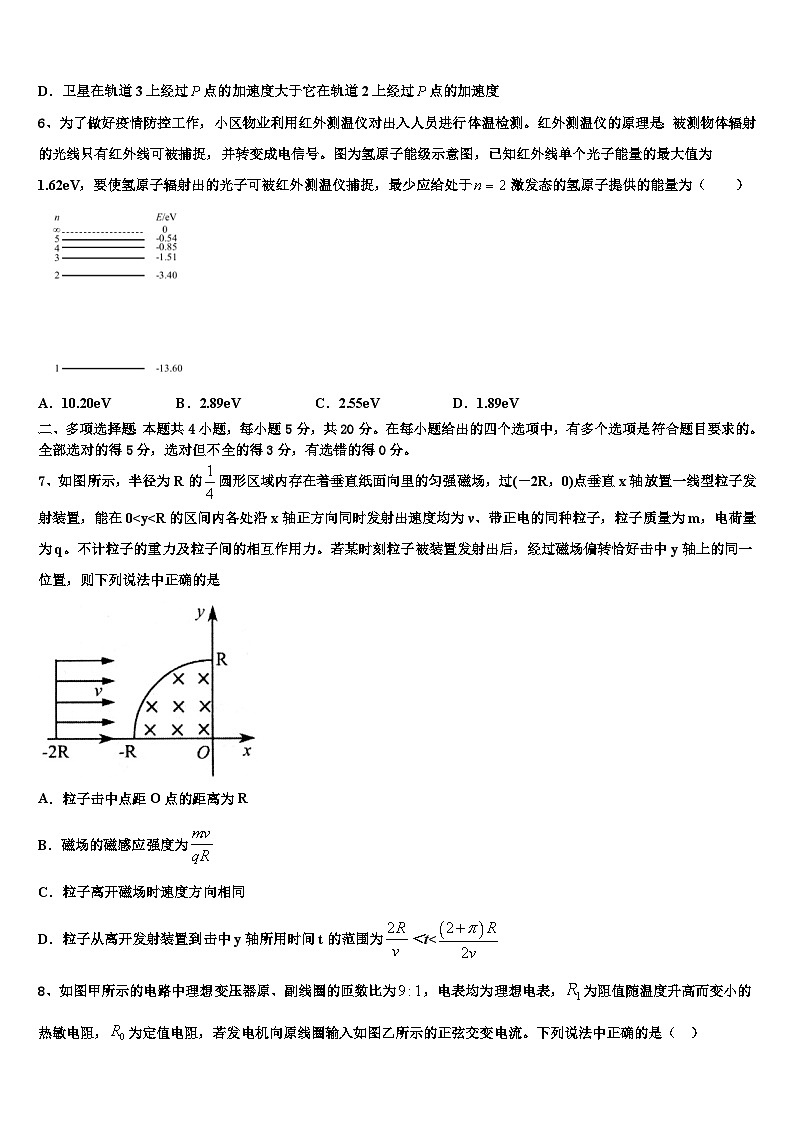 2026届江苏省南京市田家炳中学高三冲刺模拟物理试卷含解析第3页