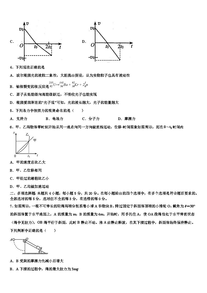 2026届江苏省南京市六合区程桥高级中学高三冲刺模拟物理试卷含解析第2页