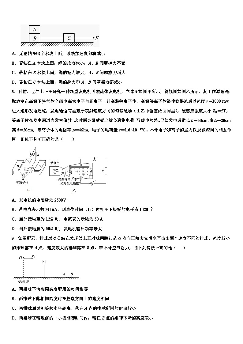 2026届江苏省三校高考考前提分物理仿真卷含解析第3页