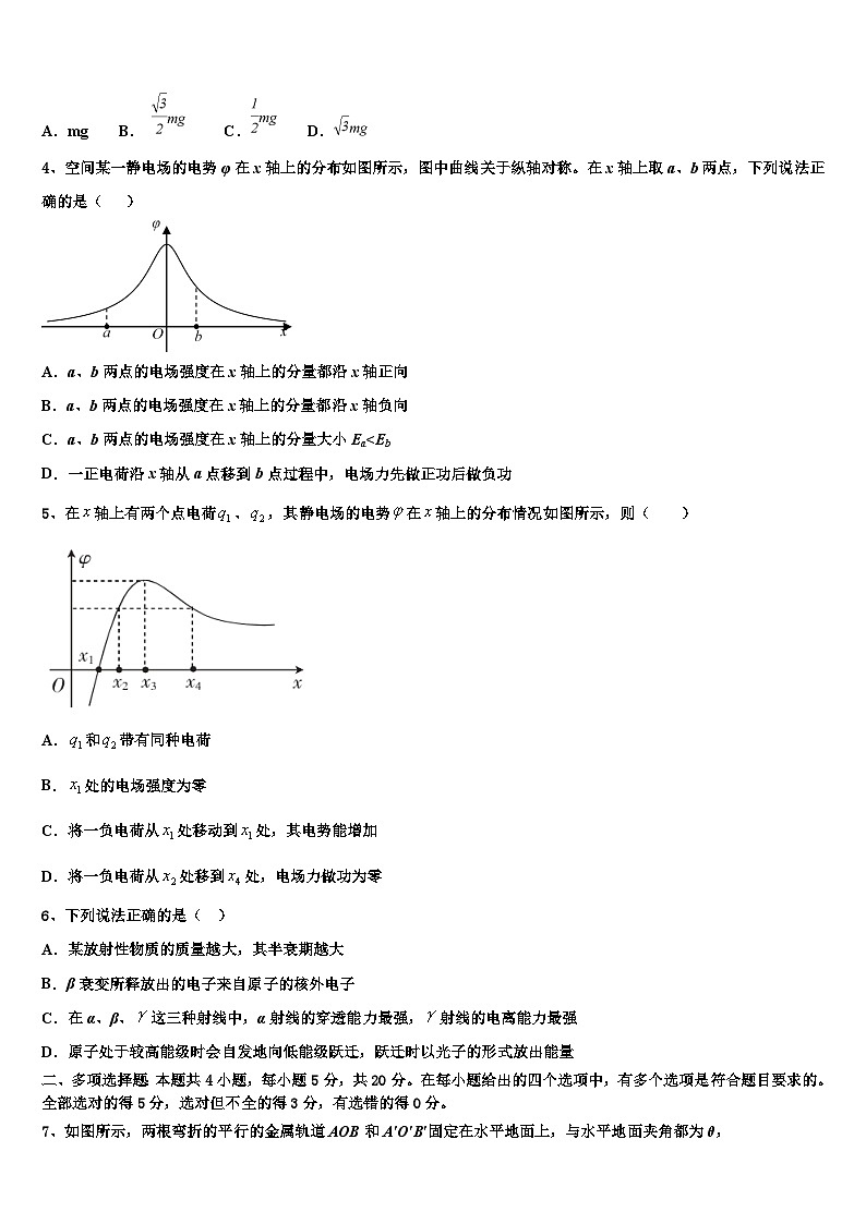 2026届江苏省南通市南通第一中学高考仿真卷物理试题含解析第2页