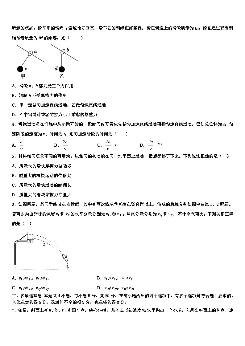 2026届江苏省南通市启东市高考物理全真模拟密押卷含解析第2页