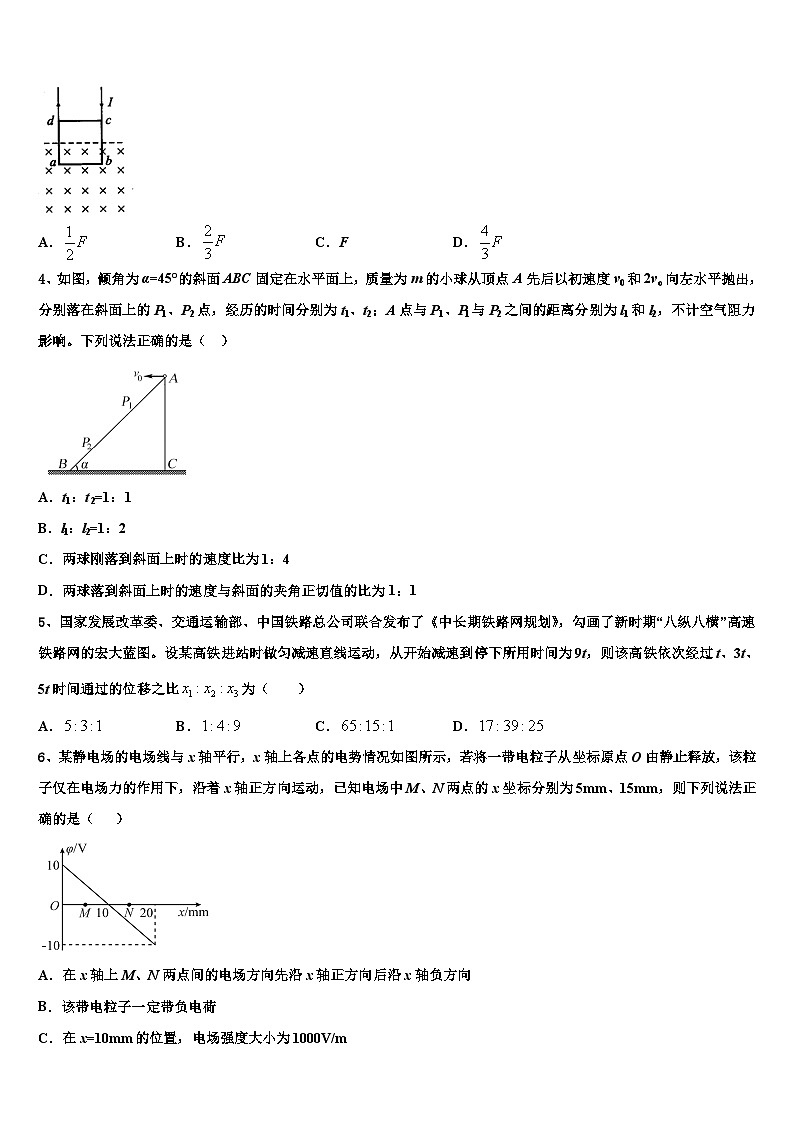 2026届江苏省无锡市惠山六校联考高三下学期一模考试物理试题含解析第2页