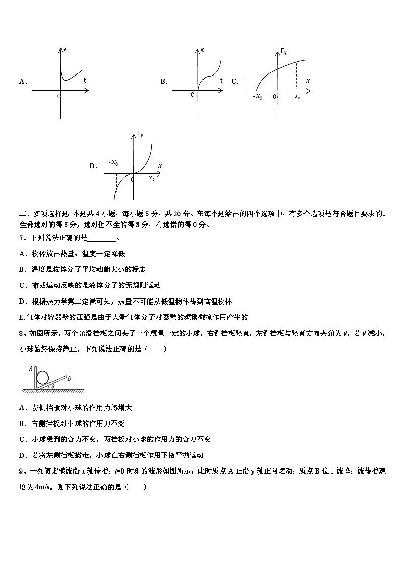 2026届江苏省苏州园区高三第五次模拟考试物理试卷含解析第3页