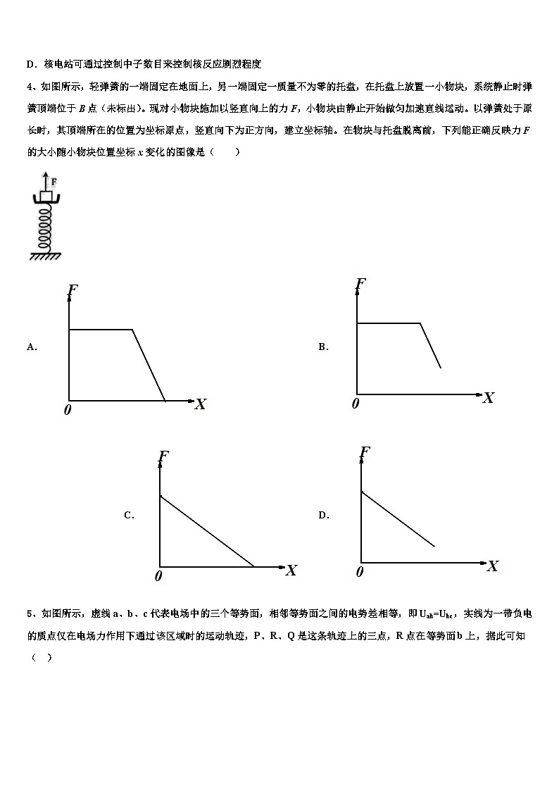 2026届江苏省泰兴市第四高级中学高三3月份第一次模拟考试物理试卷含解析第2页
