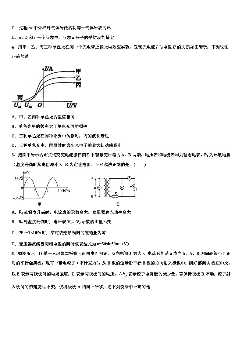 2026届江苏省睢宁县菁华高级中学高三考前热身物理试卷含解析第2页