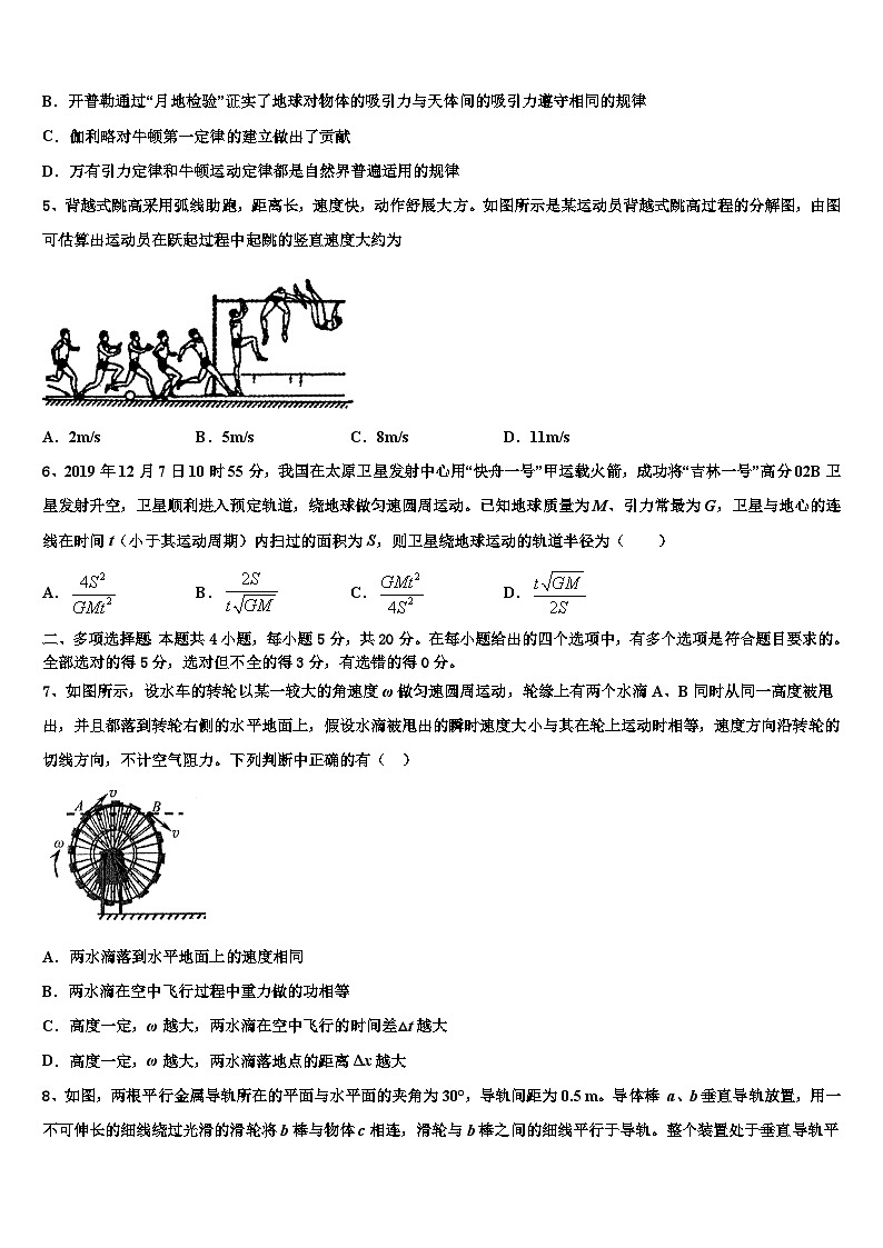 2026届江苏省三校高三（最后冲刺）物理试卷含解析第2页