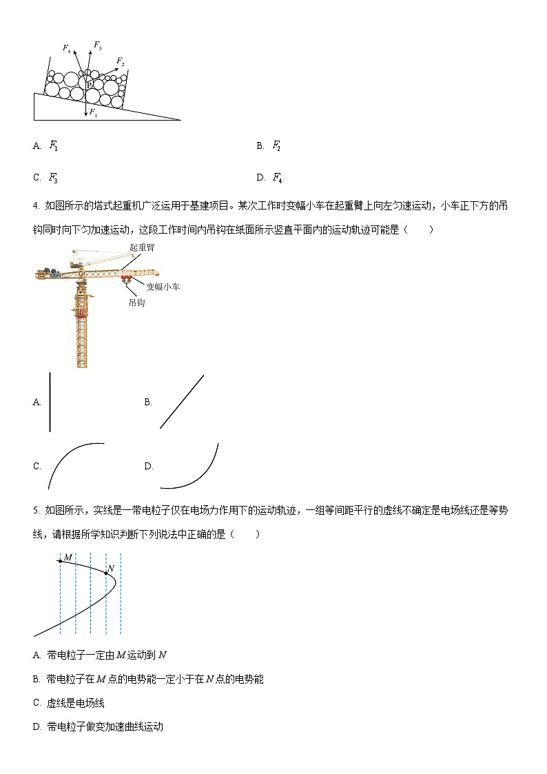 2026届四川省乐山市高三上学期期末第一次调查研究考试物理试卷（学生版）第2页