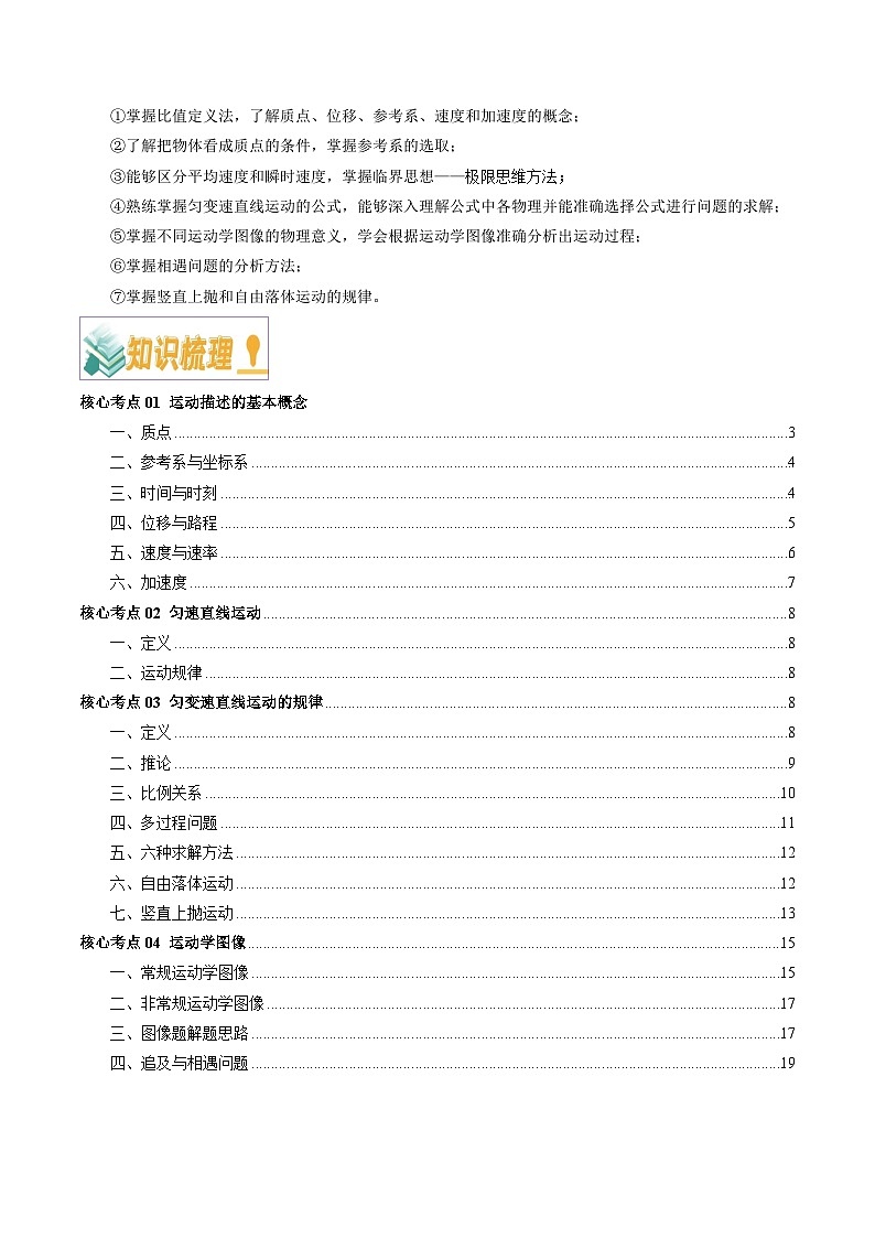 高考物理一轮知识清单-直线运动（解析版）第2页