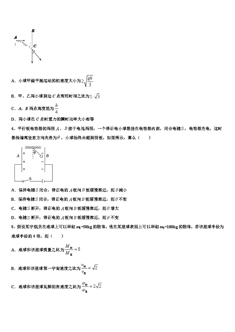 2026届江苏省宿迁市沭阳县华冲高中高考压轴卷物理试卷含解析第2页