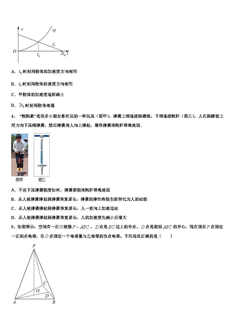 2026届江苏省徐州侯集高级中学高考物理一模试卷含解析第2页
