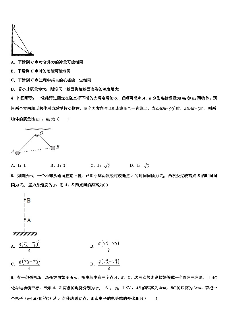 2026届江苏省扬州市江都区大桥高中高考物理一模试卷含解析第2页