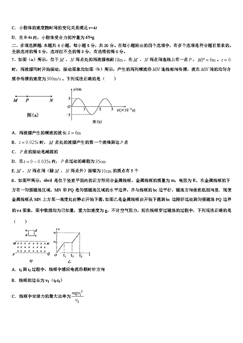 2026届江苏省扬州市安宜高中、汜水高中联考高考物理必刷试卷含解析第3页