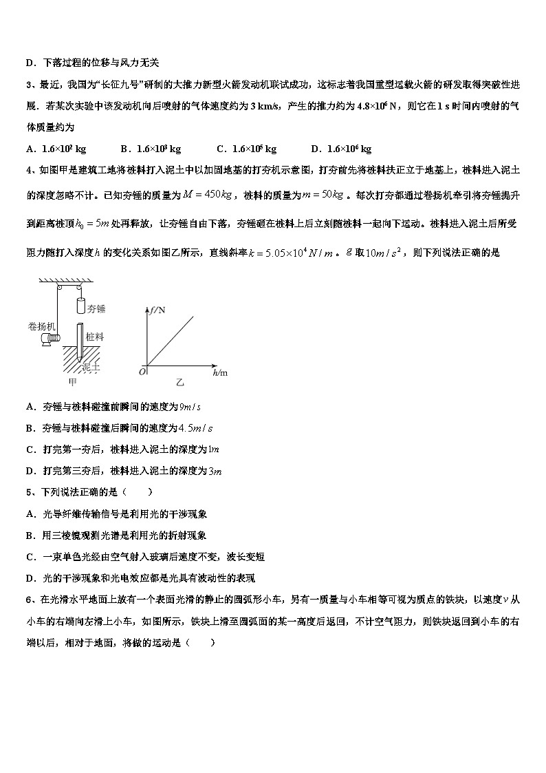 2026届江苏省无锡市重点中学高三冲刺模拟物理试卷含解析第2页