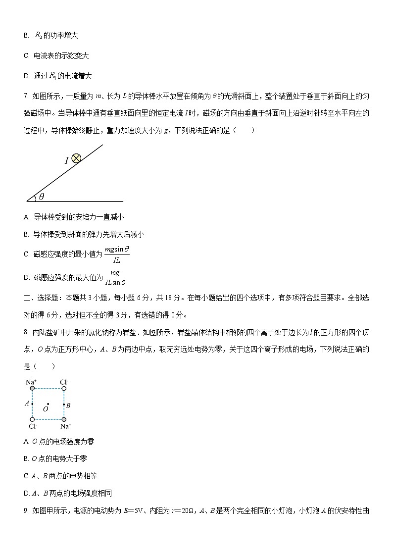 2025-2026学年吉林省吉林市外五县各高中高二上学期1月期末物理试卷（学生版）第3页