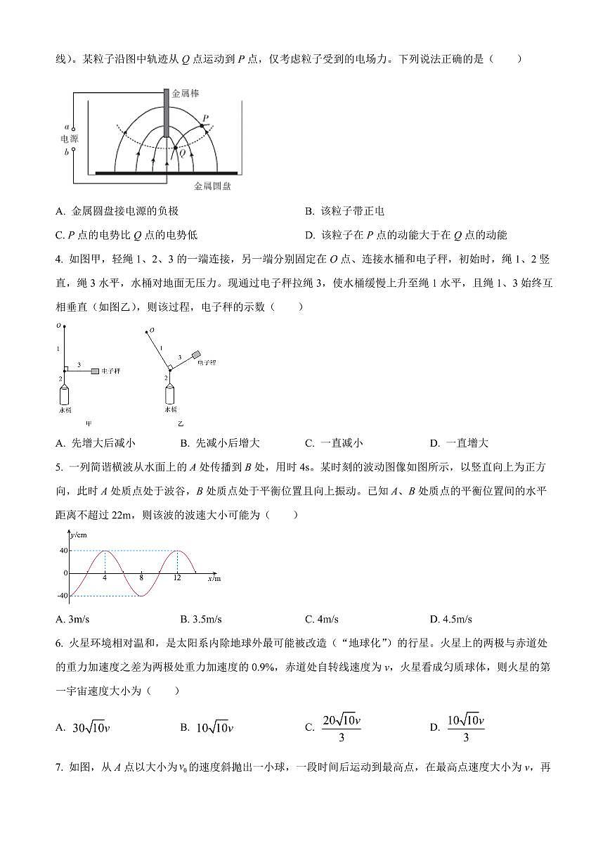 江西省部分高中2025-2026学年高三上学期1月联考物理试卷（试卷+解析）第2页
