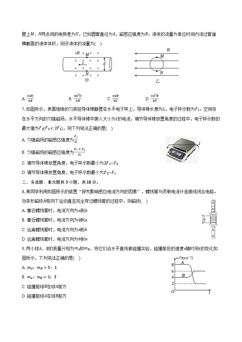 2025-2026学年河北省唐山市高二（上）期末物理试卷（含答案）第2页