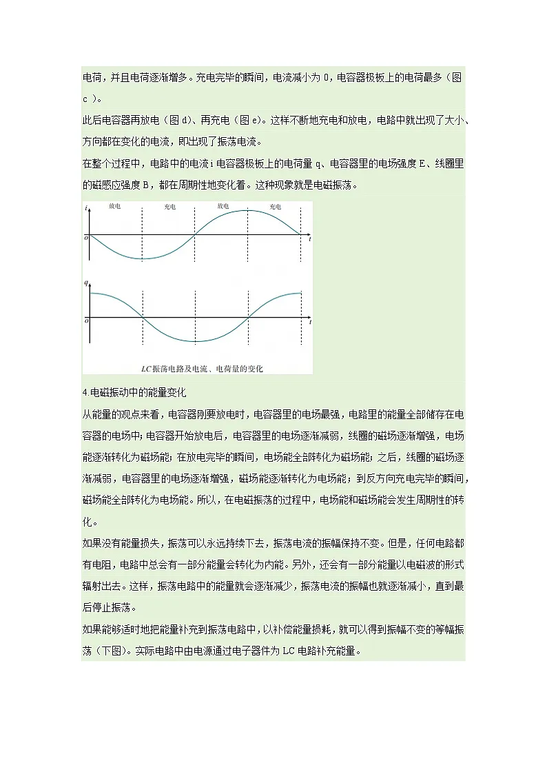 第八章第二节 电磁波的产生与发射 高中物理选择性必修二同步复习讲义（沪科版2020）（原卷版）第2页