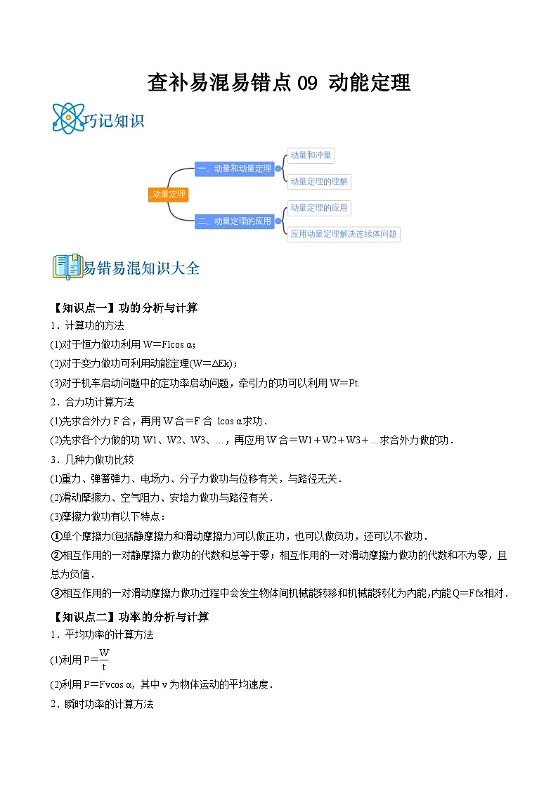 高考物理三轮复习冲刺过关练习易错点09 动能定理（解析版）第1页