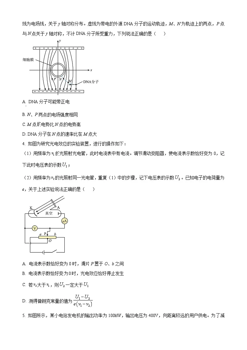 2026年湖南省长沙市模拟物理试题 Word版无答案第2页