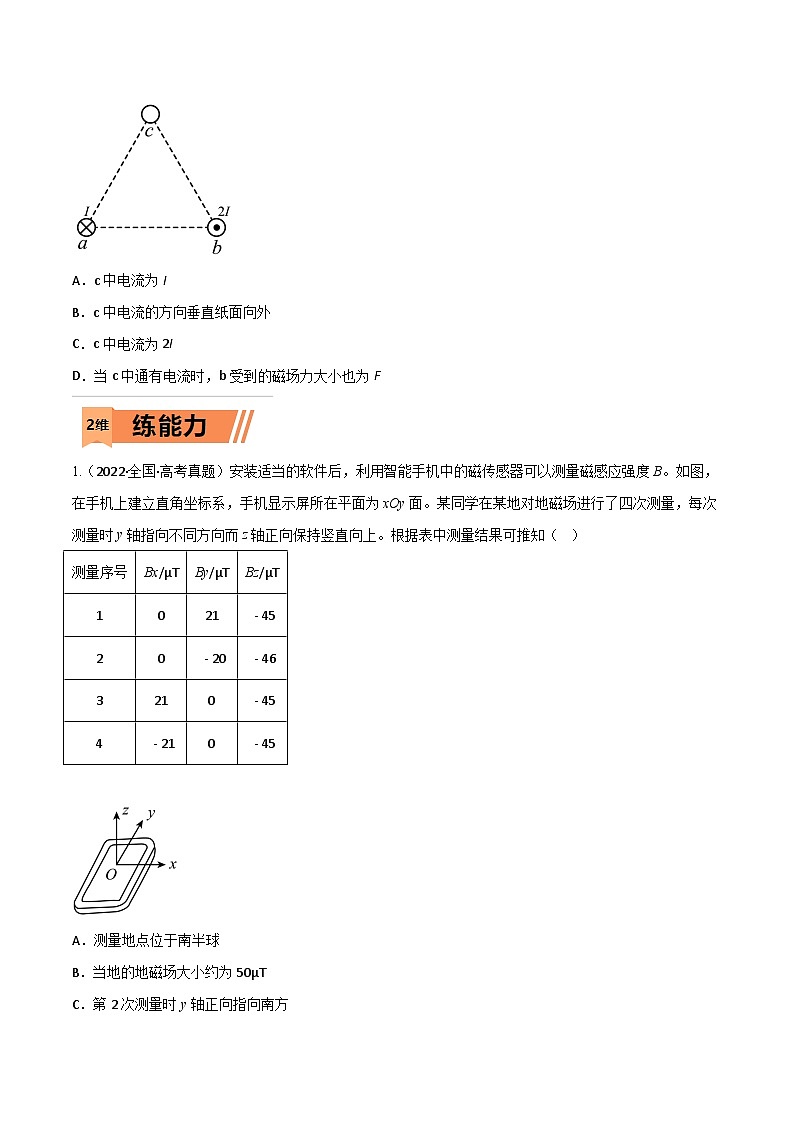 高考物理一轮复习小题多维练习第22练 磁场（原卷版） 第2页