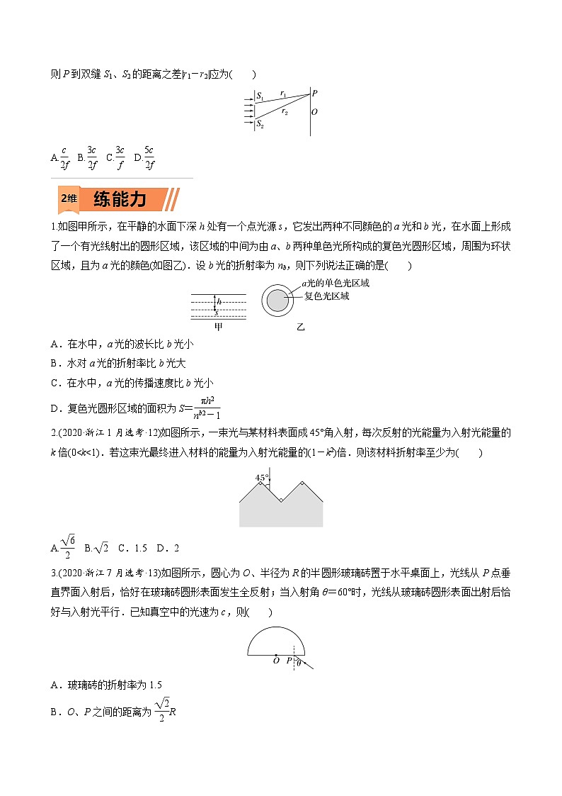 高考物理一轮复习小题多维练习第28练 光、电磁波（原卷版） 第2页