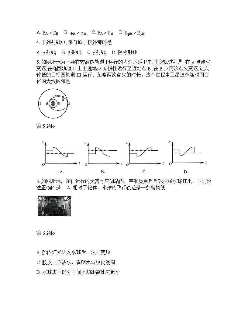 Z20名校联盟（浙江省名校新高考研究联盟）2025-2026学年下学期高三高考二模物理试卷含答案第3页