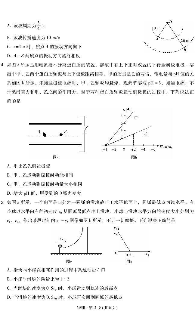 昆明一中学等校2026届高三下学期2月复习诊断物理试卷（含答案）第2页