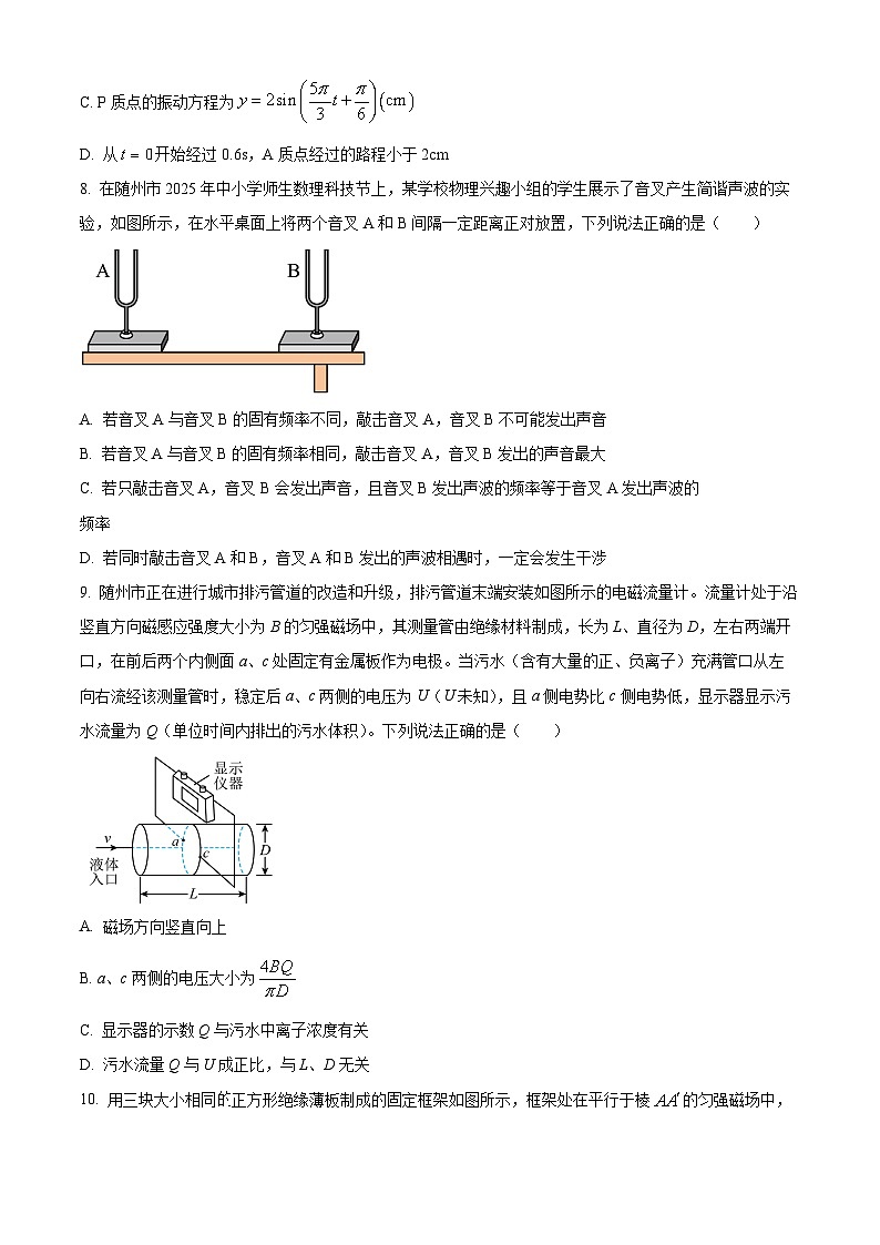 湖北省随州市2025-2026学年高二上学期期末考试物理试卷（Word版附答案）第3页
