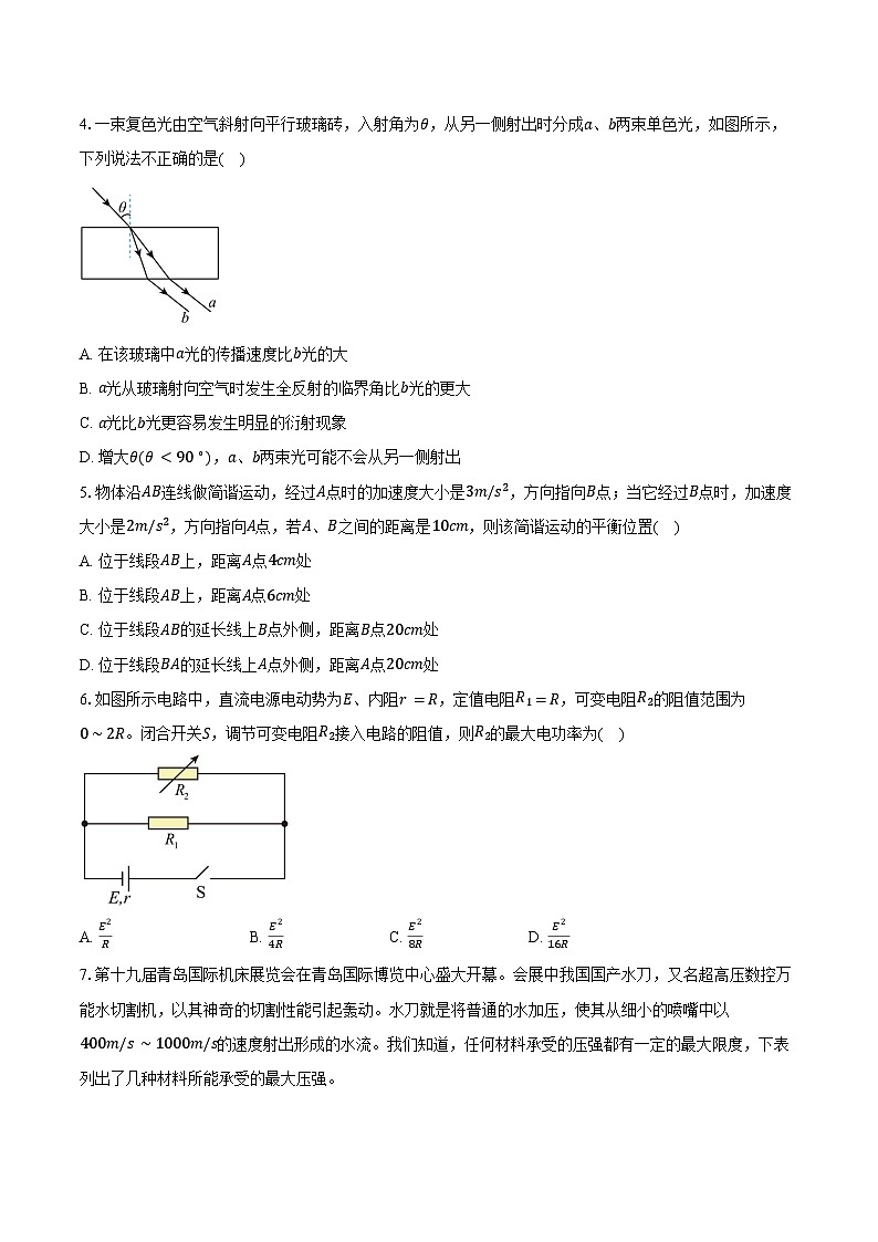 江西萍乡市2025-2026学年第一学期期末考试高二物理试卷（含答案）第2页