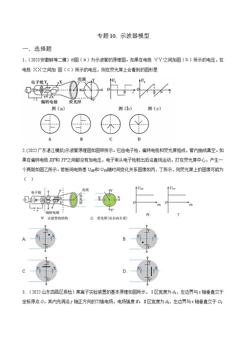 高考物理二轮复习《电场》专项训练专题10  示波器模型（原卷版）第1页
