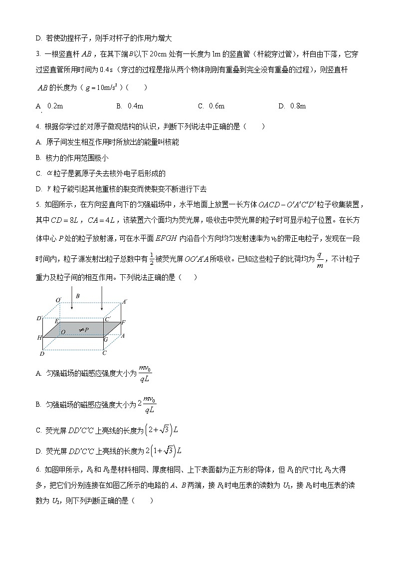 广西桂林市2025-2026学年高三上学期1月一模物理试卷（试卷+解析）第2页