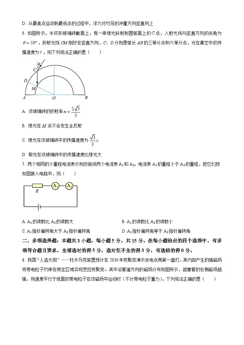 贵州省安顺市安顺市2025-2026学年高二上学期1月期末物理试题（试卷+解析）第3页