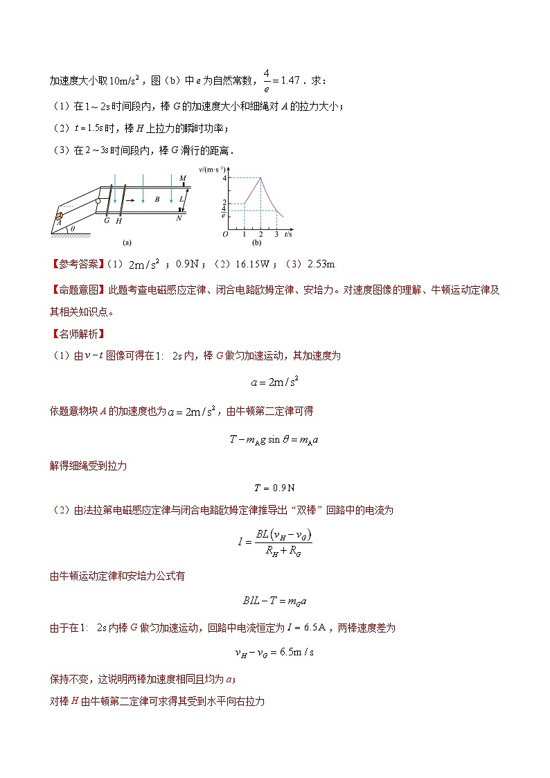 高考物理一轮复习考点通关练习13.9电磁感应+动量（解析版）第3页