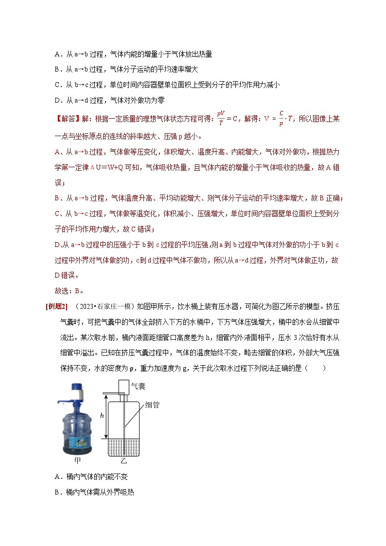 高考物理一轮考点复习精讲精练第33讲　热力学定律与能量守恒（解析版）第2页