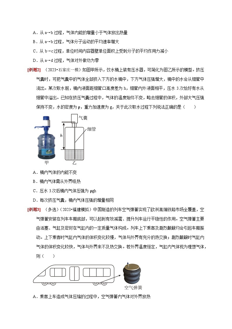 高考物理一轮考点复习精讲精练第33讲　热力学定律与能量守恒（原卷版）第2页