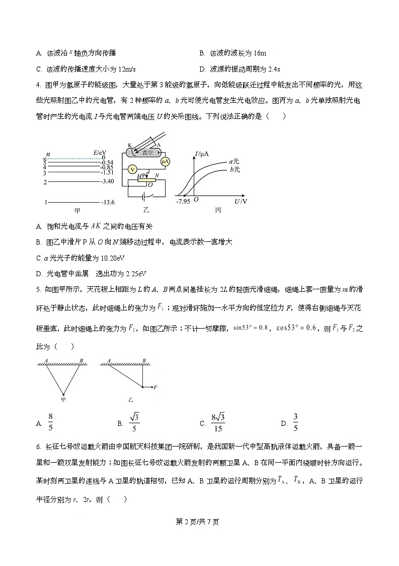 湖北华中师范大学第一附属中学2025-2026学年高三下学期2月集中独立物理作业  Word版无答案第2页