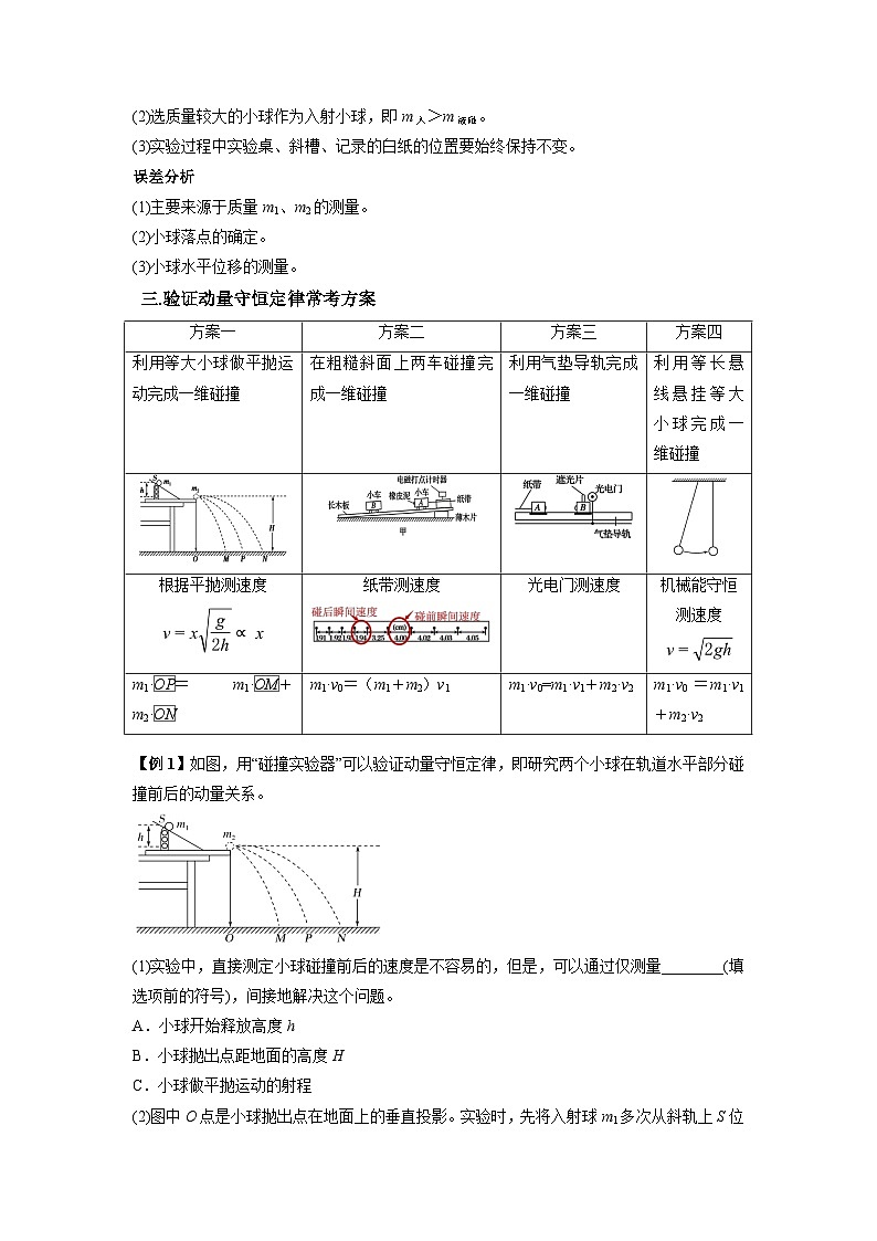 高考物理二轮复习专题突破练习实验7　验证动量守恒定律（解析版）第2页