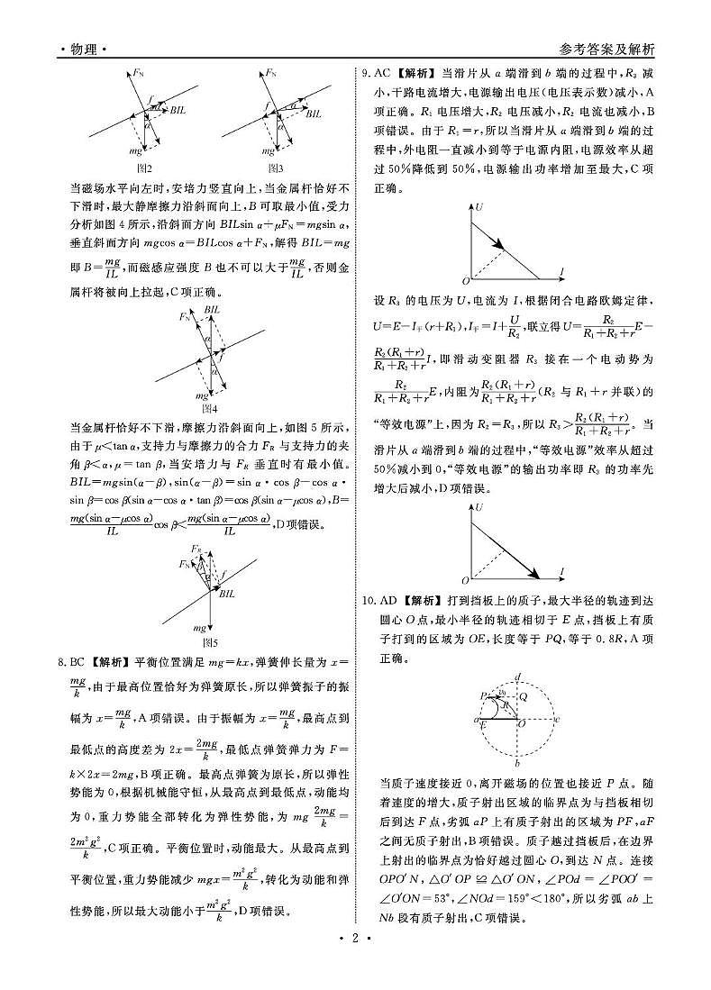 2025-2026学年度第二学期3月份辽宁名校联盟高二物理试卷及答案 物理2026年辽宁高二3月联考答案第2页