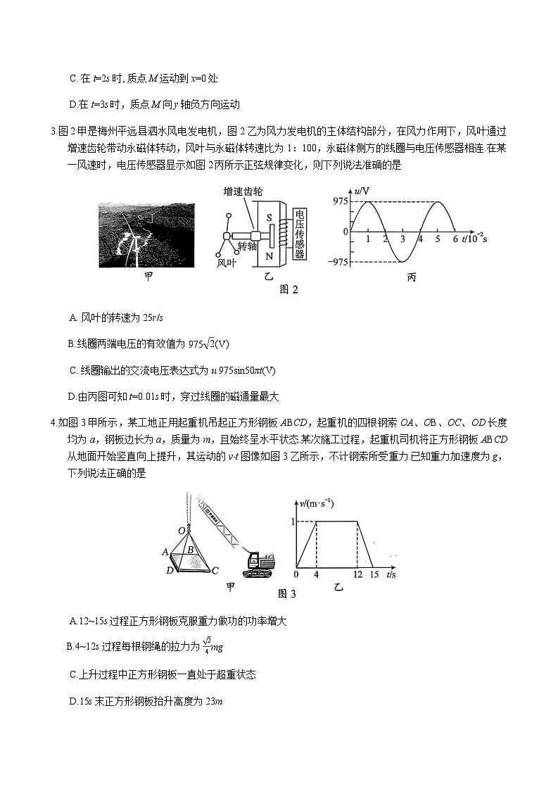广东省梅州市2026届高三下学期一模物理试题（含答案）含答案解析第2页