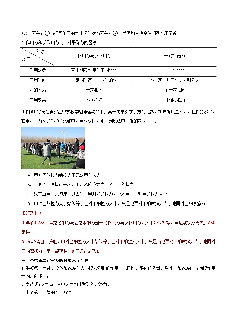 高考物理一轮复习单元综合训练专题14 牛顿三大定律（解析版）第3页