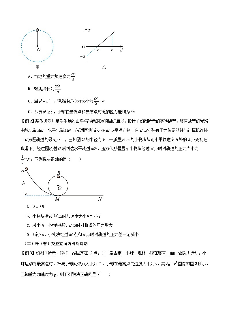 高考物理一轮复习单元综合训练专题25 竖直面内的圆周运动（原卷版）第2页