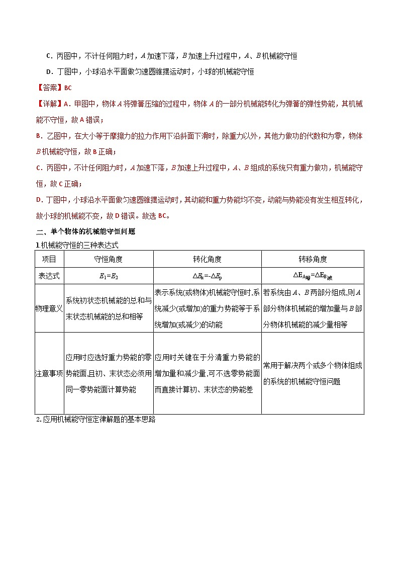高考物理一轮复习单元综合训练专题33 机械能守恒定律（解析版）第2页