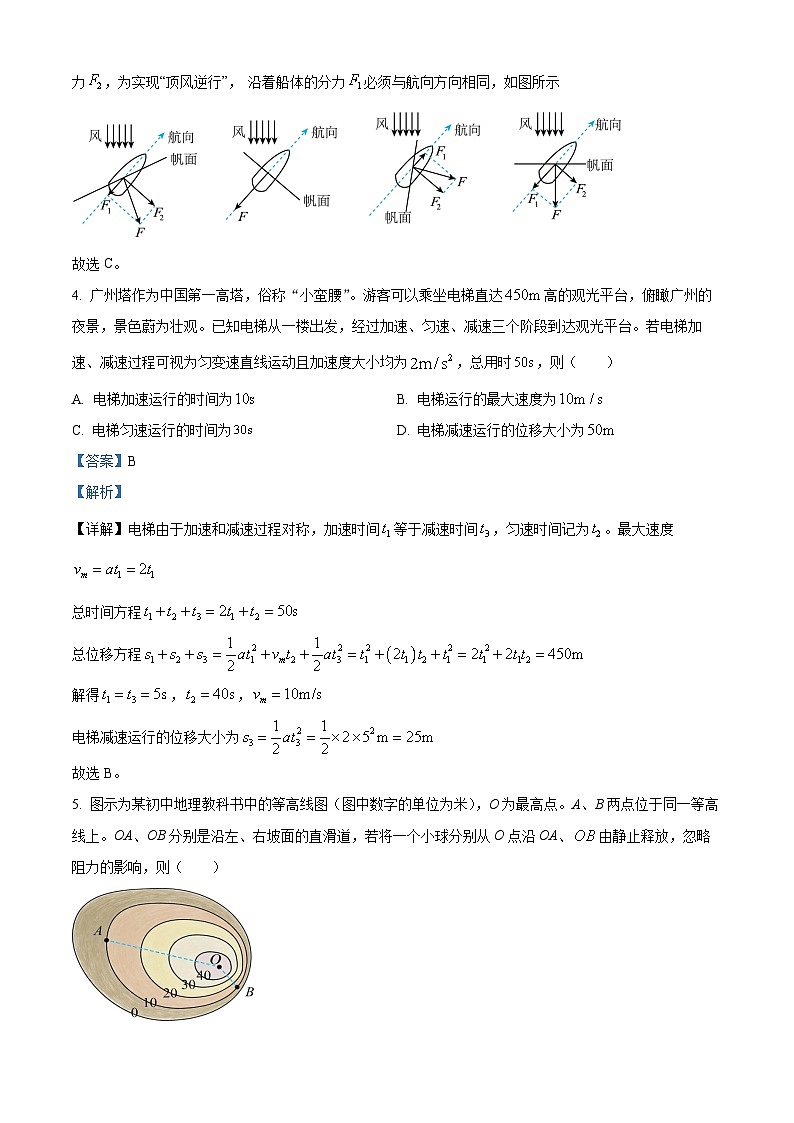 安徽省滁州市2025-2026学年高三上学期第一次教学质量监测物理试题（解析版）第3页