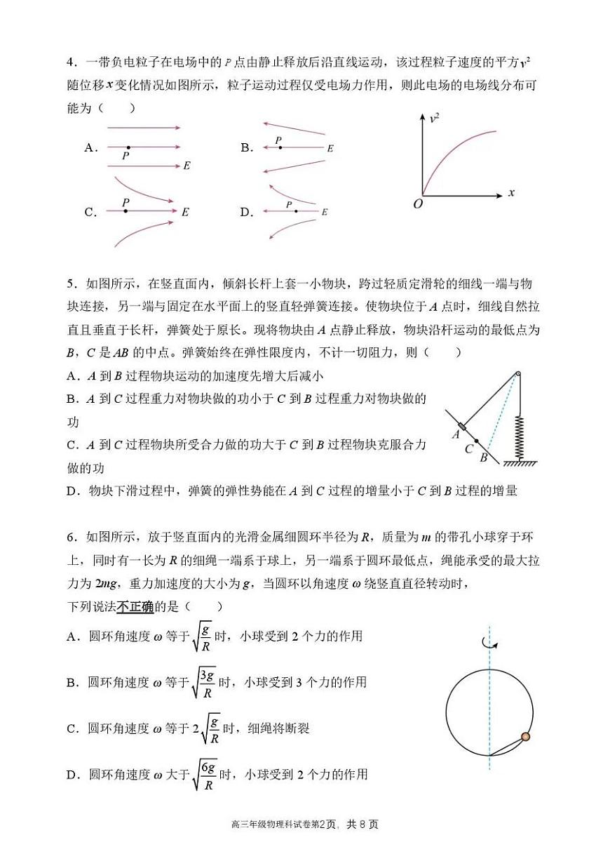东北育才学校2025-2026学年高三下学期第六次模拟考试 物理第2页